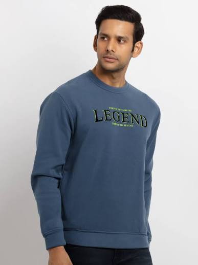 Steel Blue Legend Print Sweatshirt
