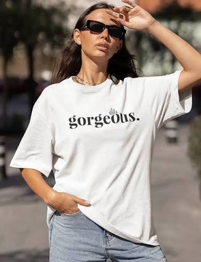 White Gorgeous Slogan Oversized T-Shirt