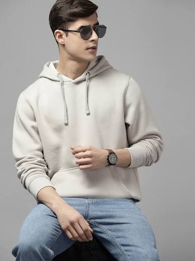 Stone Grey Drawstring Hoodie