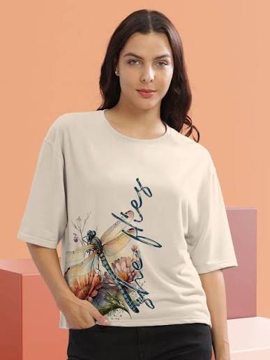 Sand Dragonfly Print T-Shirt